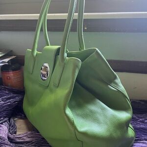 Kate Spade, spring green Leather Handbag tote